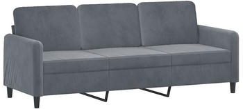 vidaXL 3-seater sofa 198 x 77 x 80 velvet dark grey
