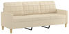 vidaXL 3-Sitzer-Sofa Creme 180 cm Stoff (359101)