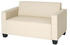 Mendler 2er Sofa Couch Lyon Loungesofa Kunstleder creme - beige synthetic (27056+27057)