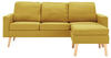 vidaXL 3-Sitzer-Sofa mit Hocker Gelb Stoff (288729)