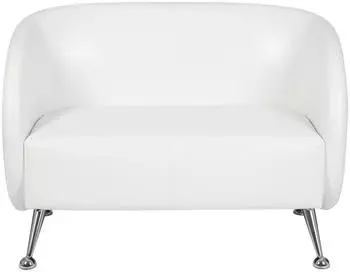 HJH Office Loungesofa / Clubsofa ST. LUCIA Kunstleder 2-Sitzer weiß hjh OFFICE plastic (713401)