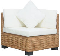 vidaXL Ecksofa mit Kissen Nat&uuml;rliches Rattan
