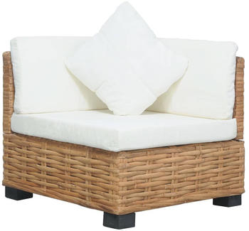 vidaXL Ecksofa mit Auflagen Natur Rattan (286279)