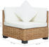 vidaXL Ecksofa mit Auflagen Natur Rattan (286279)