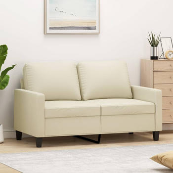 vidaXL 2-Sitzer-Sofa Creme 120 cm Kunstleder (359133)