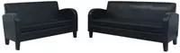vidaXL 2-tlg. Sofa-Set Kunstleder Schwarz