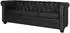 vidaXL Chesterfield-Sofa 3-Sitzer Kunstleder Schwarz (242370)