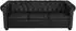vidaXL Chesterfield-Sofa 3-Sitzer Kunstleder Schwarz (242370)