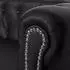 vidaXL Chesterfield-Sofa 3-Sitzer Kunstleder Schwarz (242370)