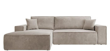 Selsey Ecksofa Farese Ottomane links Cordbezug Beige