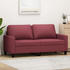 vidaXL 2-Sitzer-Sofa Weinrot 140 cm Stoff (359169)