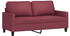 vidaXL 2-Sitzer-Sofa Weinrot 140 cm Stoff (359169)
