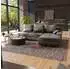 Juskys Wohnlandschaft Davos mit led 260x72x180 cm Hellgrau