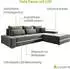 Juskys Wohnlandschaft Davos mit led 260x72x180 cm Hellgrau