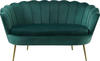 SalesFever Muschel-Sofa 2-Sitzer 136x78x76cm grün