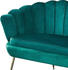 SalesFever Muschel-Sofa 2-Sitzer 136x78x76cm grün