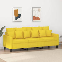 3-sitzer-sofa Hellgelb 180 Cm Stoff Vidaxl