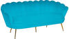 SalesFever Muschel-Sofa 3-Sitzer 180x54x78cm blau