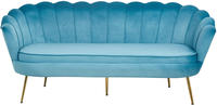 SalesFever Muschel-Sofa 3-Sitzer 180x54x78cm blau