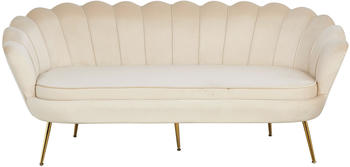 SalesFever Muschel-Sofa 3-Sitzer 180x54x78cm beige