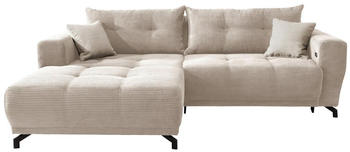 Mid.you Wohnlandschaft Restato Cord 246x177 cm rechts beige