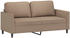 vidaXL 2-Sitzer-Sofa Cappuccino-Braun 140 cm Kunstleder (359337)
