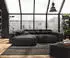 DeLife Ecksofa Sirpio XL 270x170 cm Mikrofaser Schwarz Recamiere variabel mit Hocker
