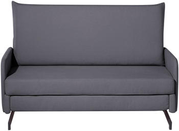 Beliani Sofa Polsterbezug 2-Sitzer Schlaffunktion grau