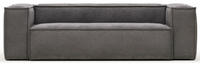 Kave Home Blok Lincoln 3-Sitzer Sofa dunkelgrau/grau 240x100x69 cm