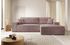 Selsey Ecksofa Farese Cord Ottomane rechts 267cm rosa