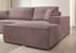 Selsey Ecksofa Farese Cord Ottomane rechts 267cm rosa