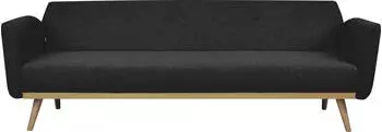 SalesFever 3-Sitzer Schlafsofa 212x85x79 cm schwarz