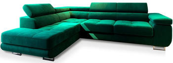 masseno Ecksofa SELVA L-Form 275x202x90 cm Dunkelgr&uuml;n (Monolith 47)