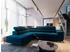 masseno Ecksofa SELVA L-Form 275x202x90 cm Dunkelbau (Monolith 77)