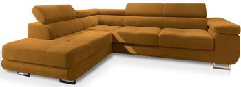 masseno Ecksofa SELVA L-Form 275x202x90 cm Gelb (Monolith 48)
