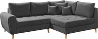 ED EXCITING DESIGN Ecksofa "Alice L-Form" mit Hocker & 3 Zierkissen