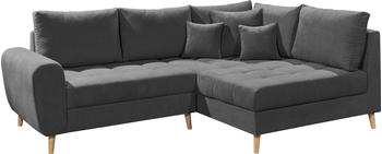 Black Red White Alice 2-tlg. Ecke rechts mit Hocker (64-636) Anthrazit