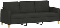 vidaXL 3-Sitzer-Sofa Schwarz 180 cm Stoff