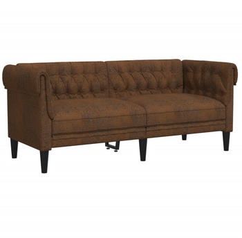 vidaXL Chesterfield Couch 2 Sitters brown