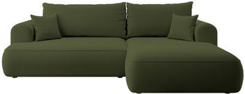 Selsey Ovo L-Form Sofa Boucle-Bezug rechts olivgr&uuml;n