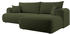 Selsey Ovo L-Form Sofa Boucle-Bezug rechts olivgrün