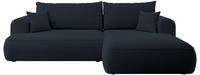 Selsey - Eckschlafsofa Ovo In L-form Aus Marineblauem Velours Mit Einem Beh&auml;lter Aus