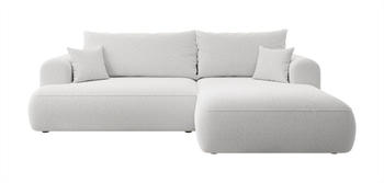 Selsey Ovo L-Form Sofa Boucle-Bezug rechts Grau