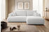 Selsey Ovo L-Form Sofa Boucle-Bezug rechts Grau