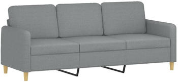 vidaXL 3 Seater Sofa 198 x 77 x 80 fabric light grey