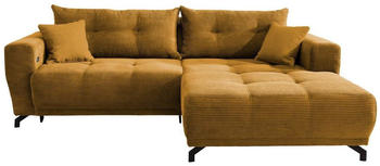 Mid.you Wohnlandschaft Restato Cord 246x177 cm links gold