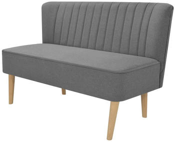 vidaXL Sofa Stoff 117 x 55,5 x 77 cm Hellgrau (244070)