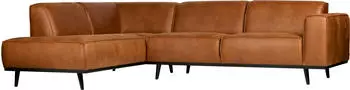 BePureHome Ecksofa Statement Eco Leder Links 274x210x77 cm Cognac