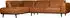 BePureHome Ecksofa Statement Eco Leder Links 274x210x77 cm Cognac