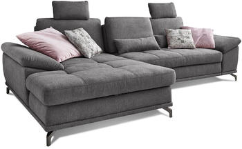 sit&more L-Sofa Costello links (312x89x173cm) grau